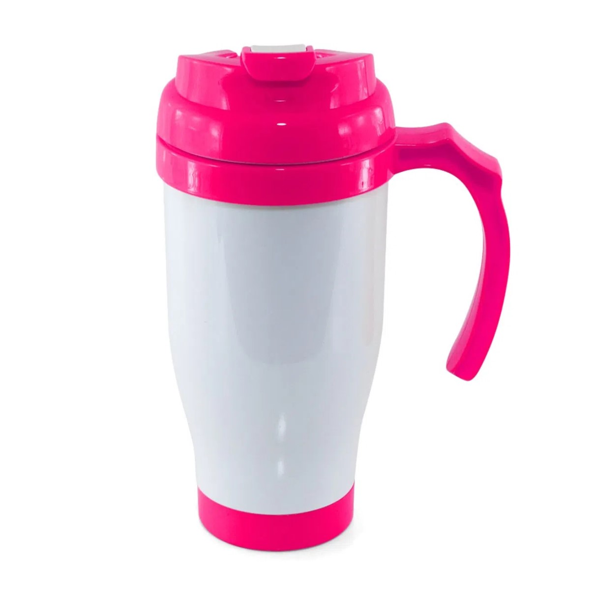 Caneca Térmica Rosa Com Alça
