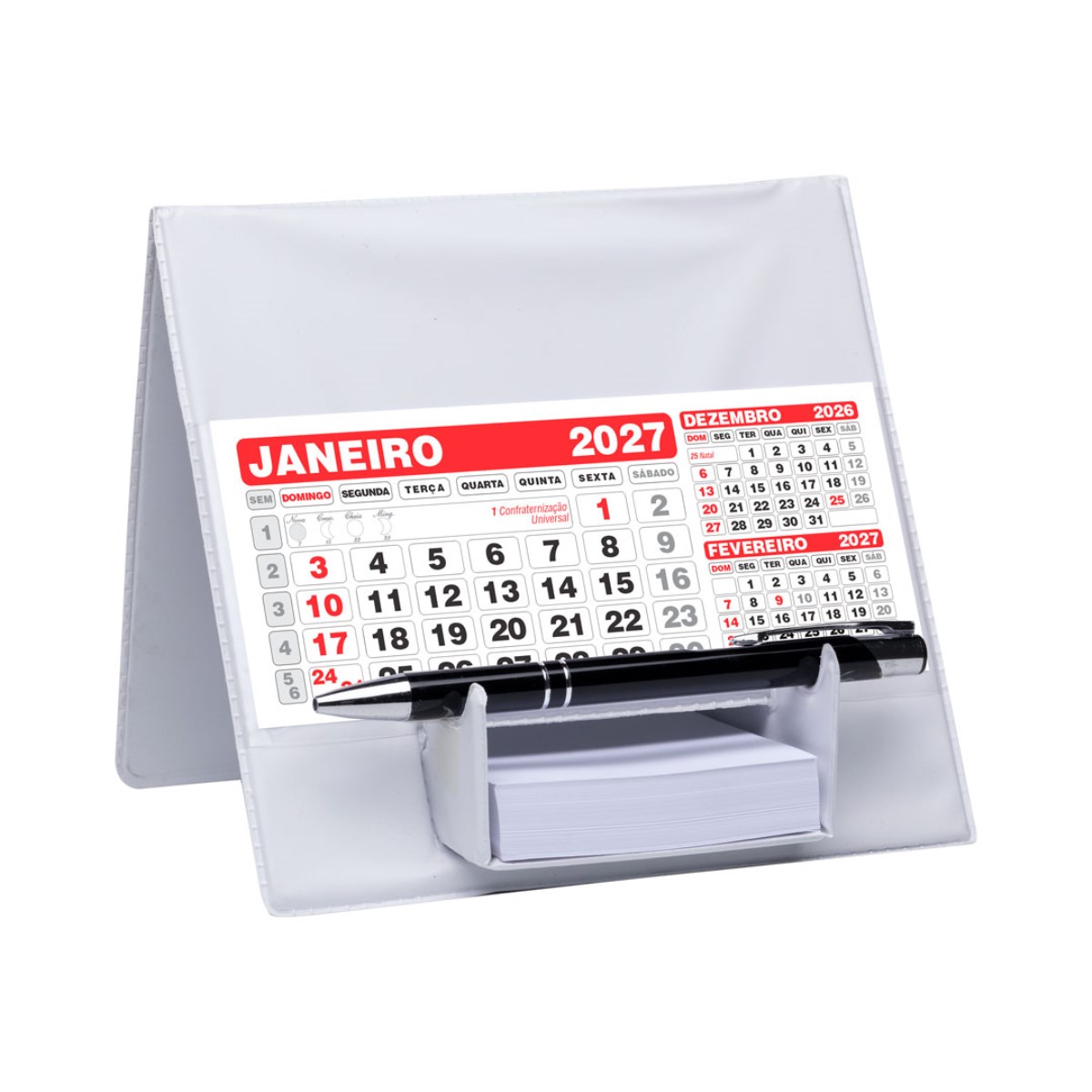 Calendário de Mesa Com Suporte para Rascunho 100 Peças
