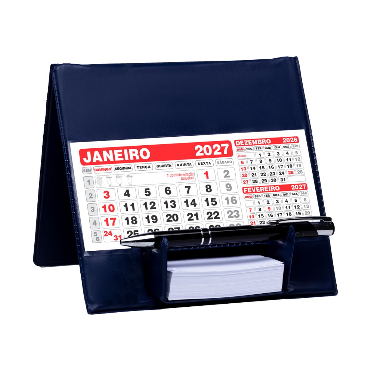 Calendário de Mesa Com Suporte para Rascunho 100 Peças