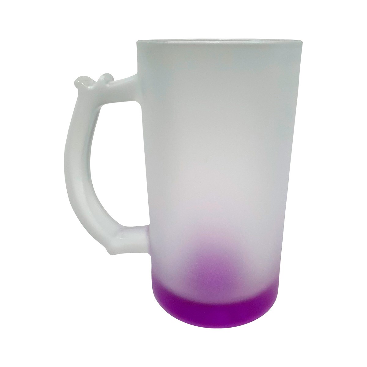 Caneca de Chopp de Vidro Jateado Fundo Roxo