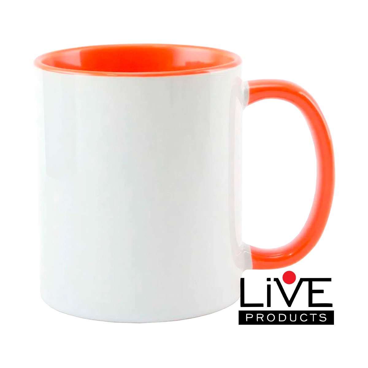 Caneca de Cerâmica com Alça Fosca e Interior Brilho Colorido