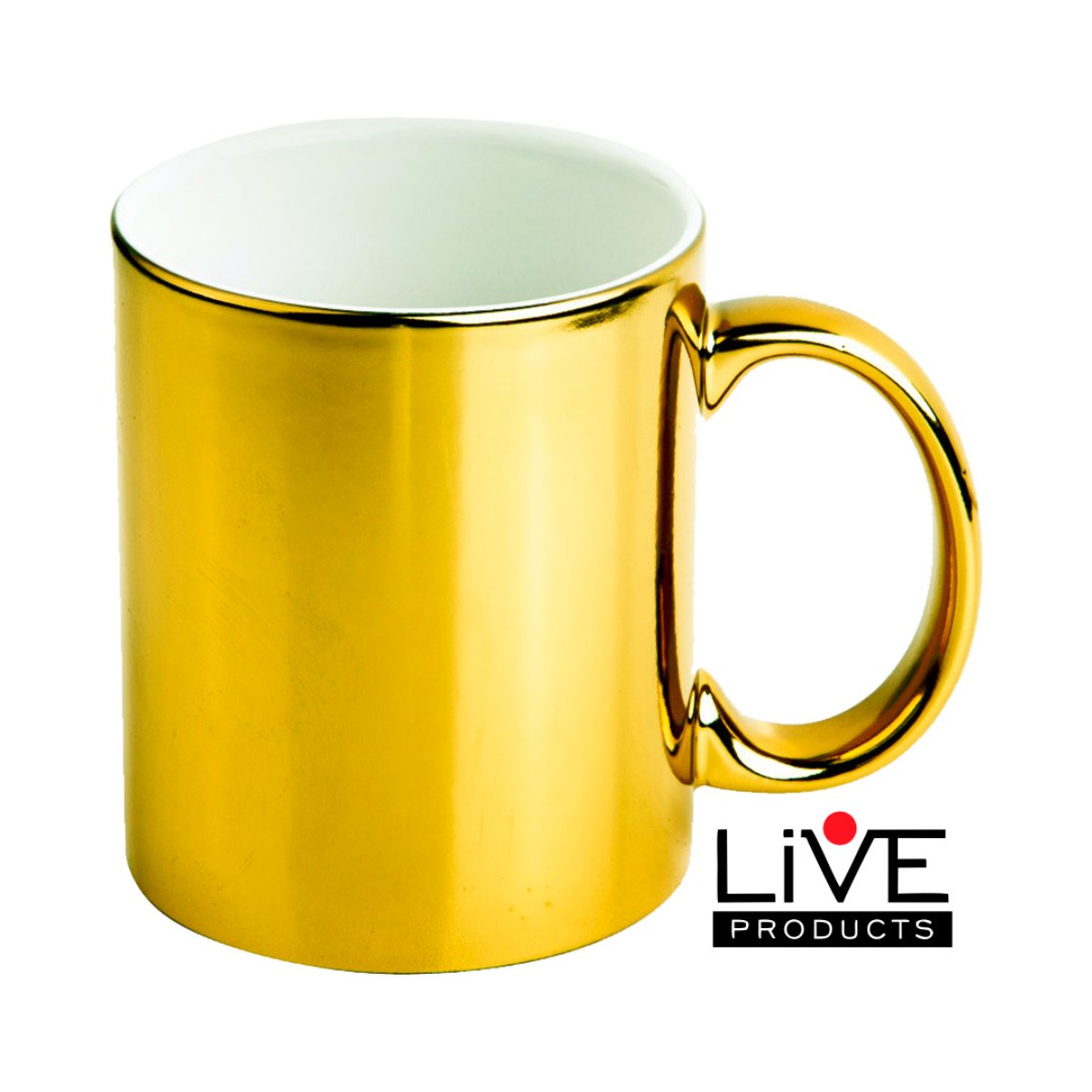Caneca de Cerâmica Cromada DOURADA