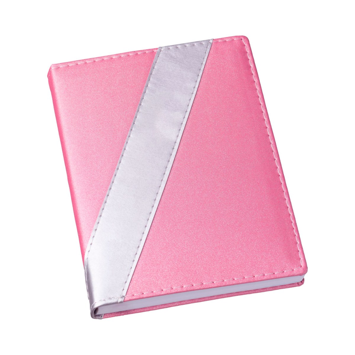 Agenda Metalizada Rosa com Prata