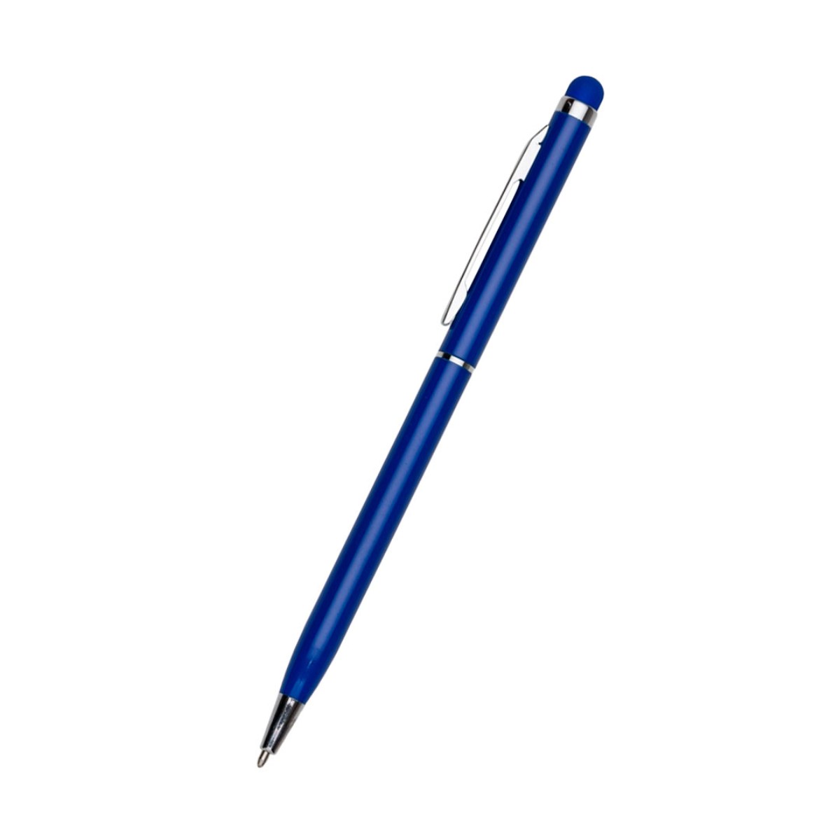 Caneta Metalica AZUL com Touch Screen e Acionamento por Rotação