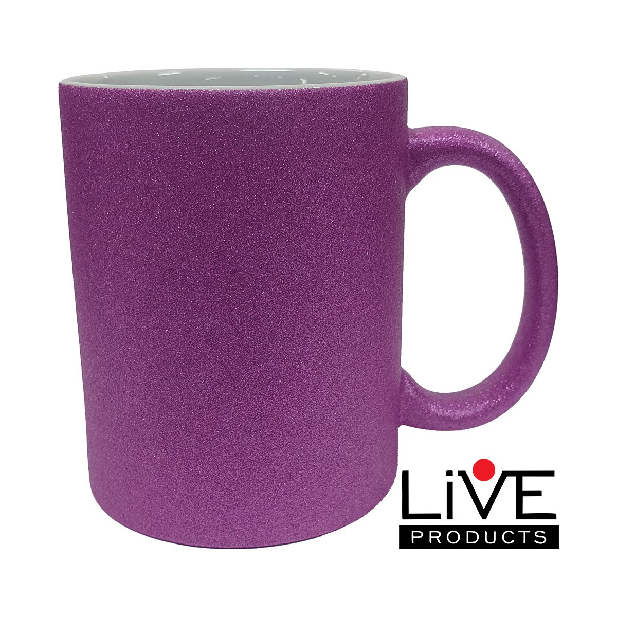 Caneca de Cerâmica com Glitter Lilás