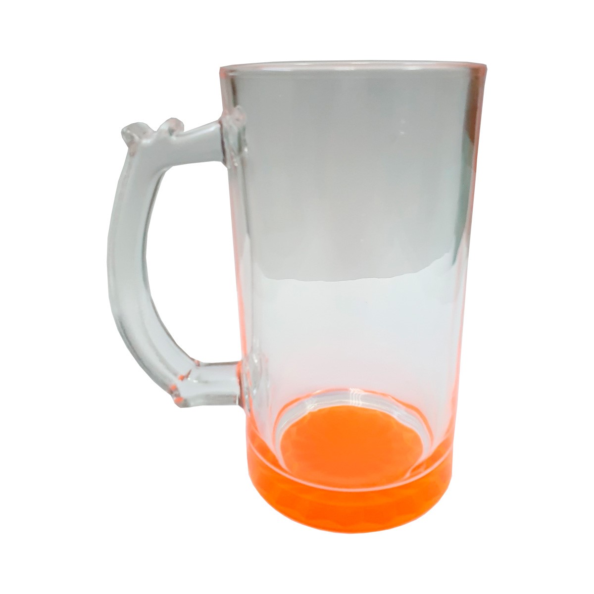 Caneca de Chopp de Vidro Cristal Fundo Laranja