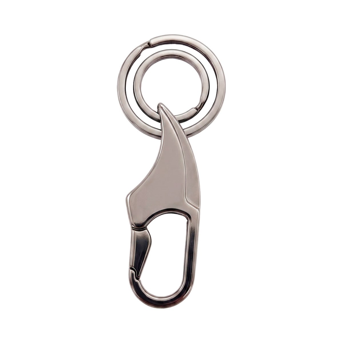 Chaveiro de Metal Executivo Mosquetão com Argola Dupla