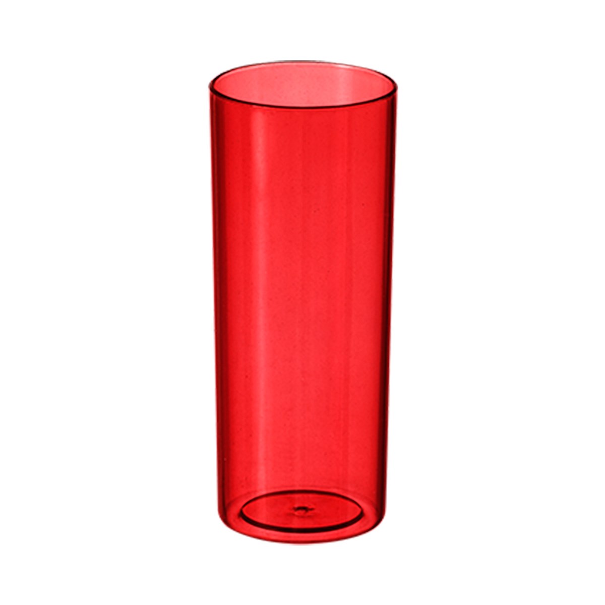 Copo Long Drink Vermelho Transparente