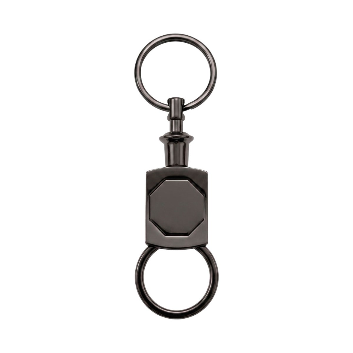Chaveiro de Metal Executivo com Argola e Mosquetão Giratório