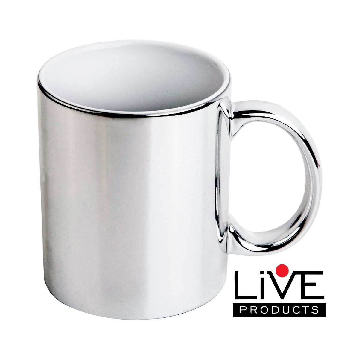 Caneca de Cerâmica Cromada PRATA