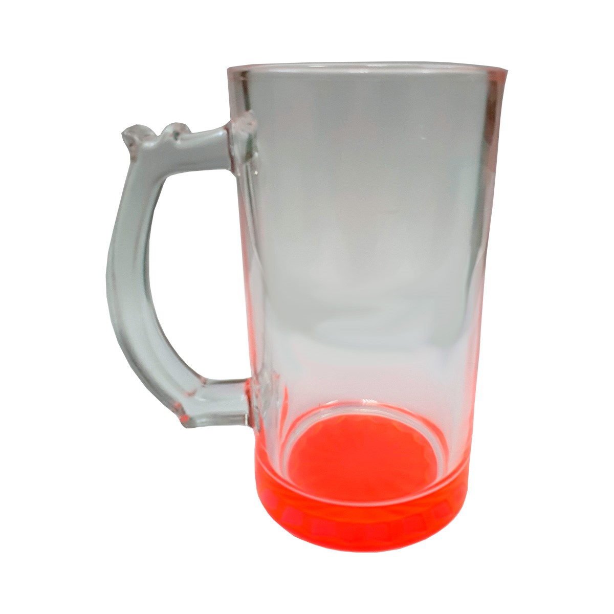 Caneca de Chopp de Vidro Cristal Fundo Vermelho