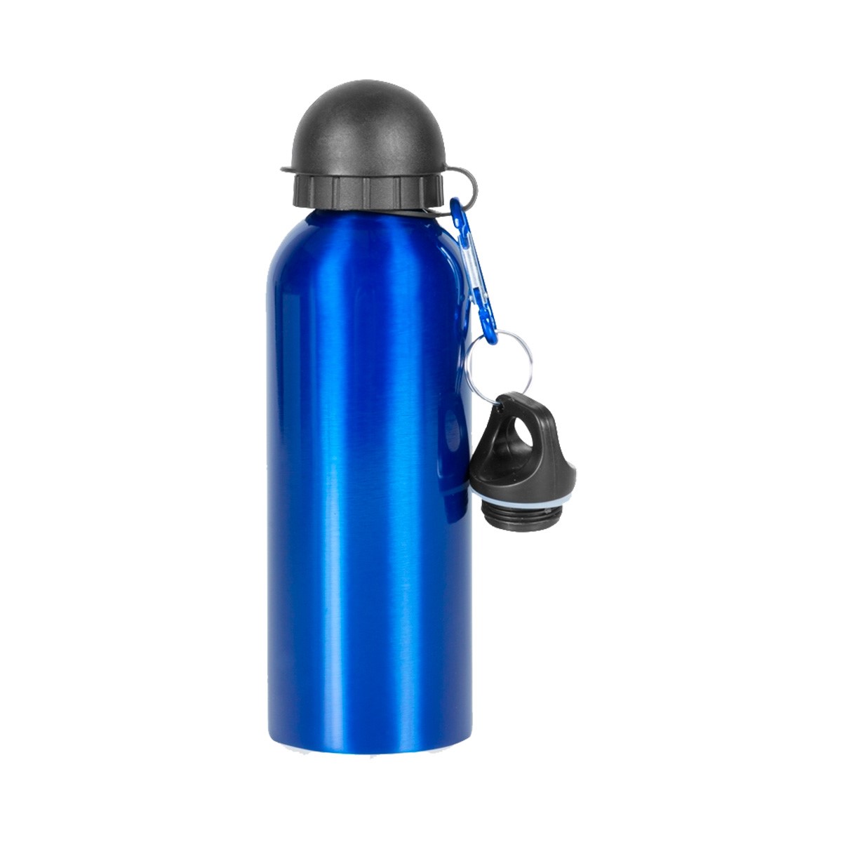 SQUEEZE "INOX AZUL" 500ML C/ BICO E MOSQUETÃO 500ML