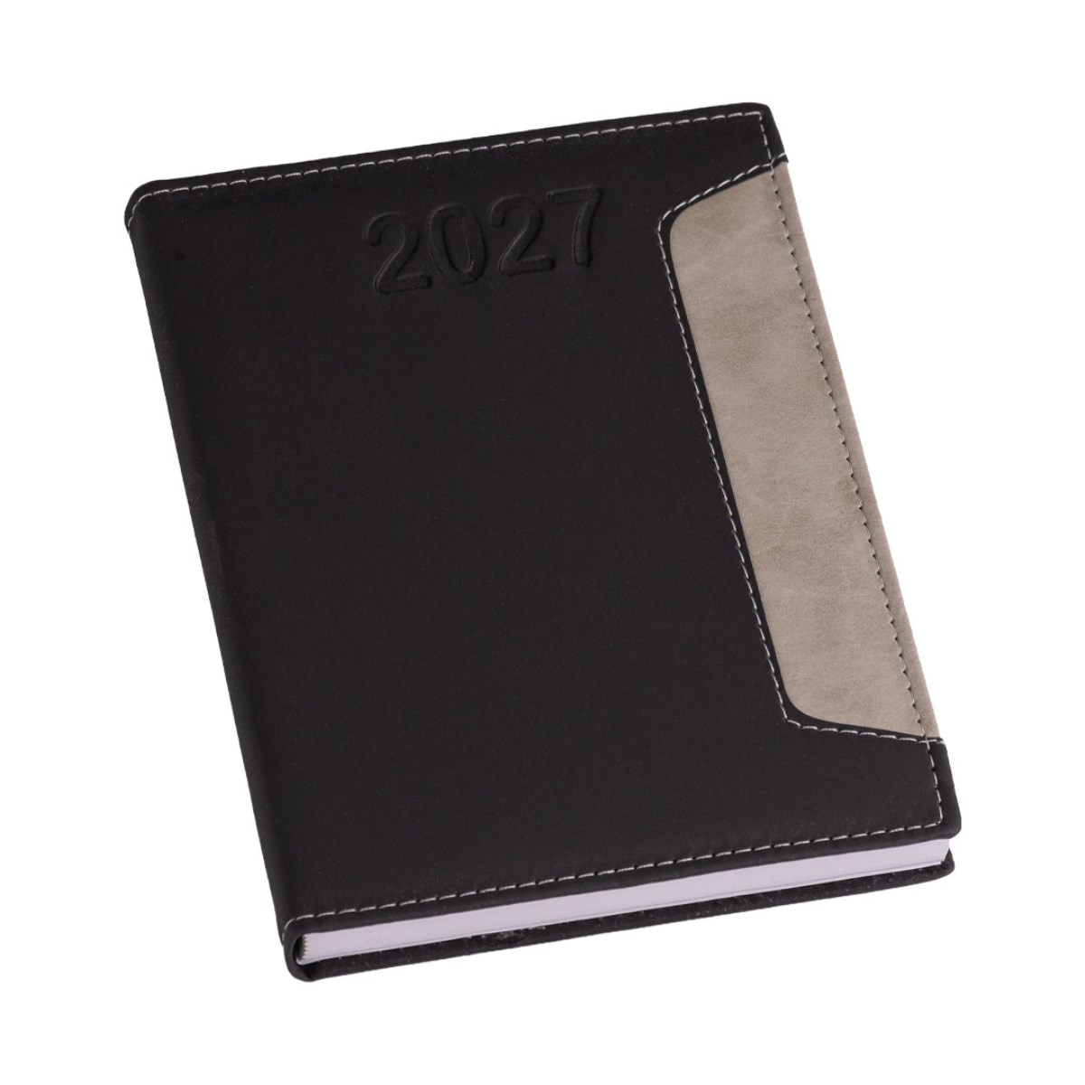 Agenda Estampada Preta Vertical