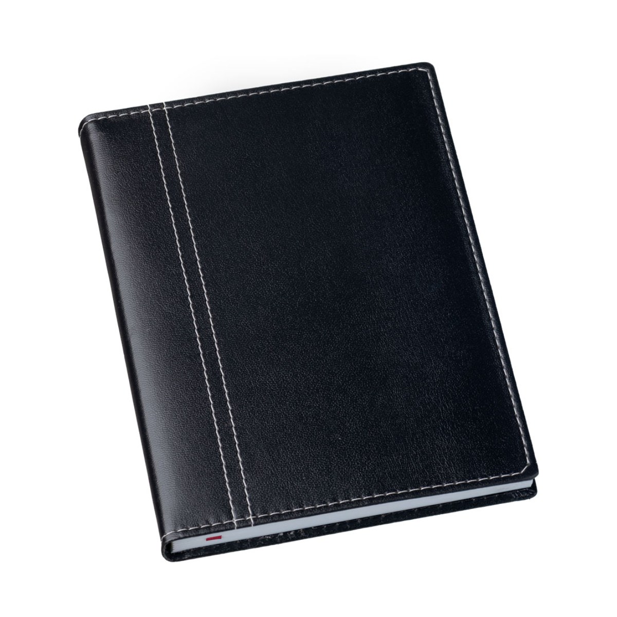 Agenda Lisa Preta com Costura