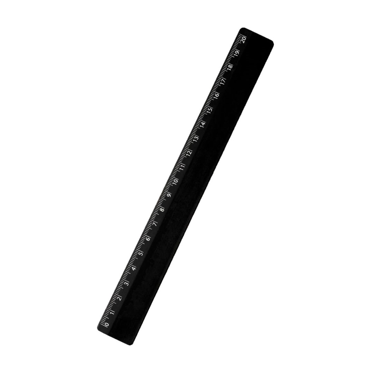 Régua Plástica Preta 20cm