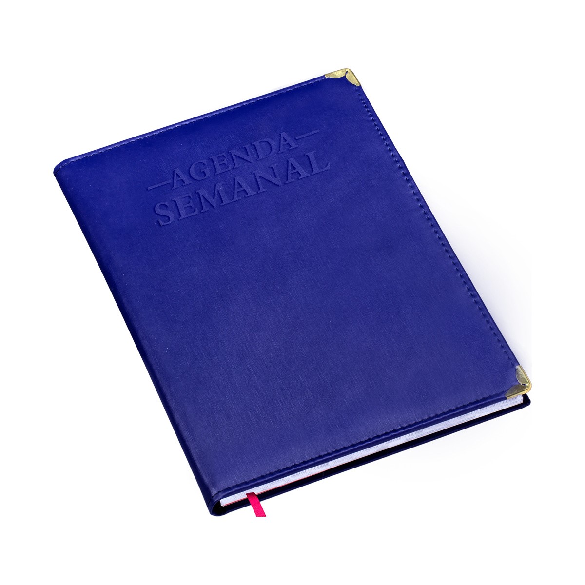 Agenda Super Metalizada Lisa Azul