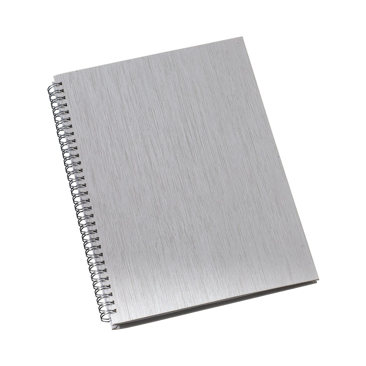 Caderno de Negócios Pequeno Capa Metalizada Prata