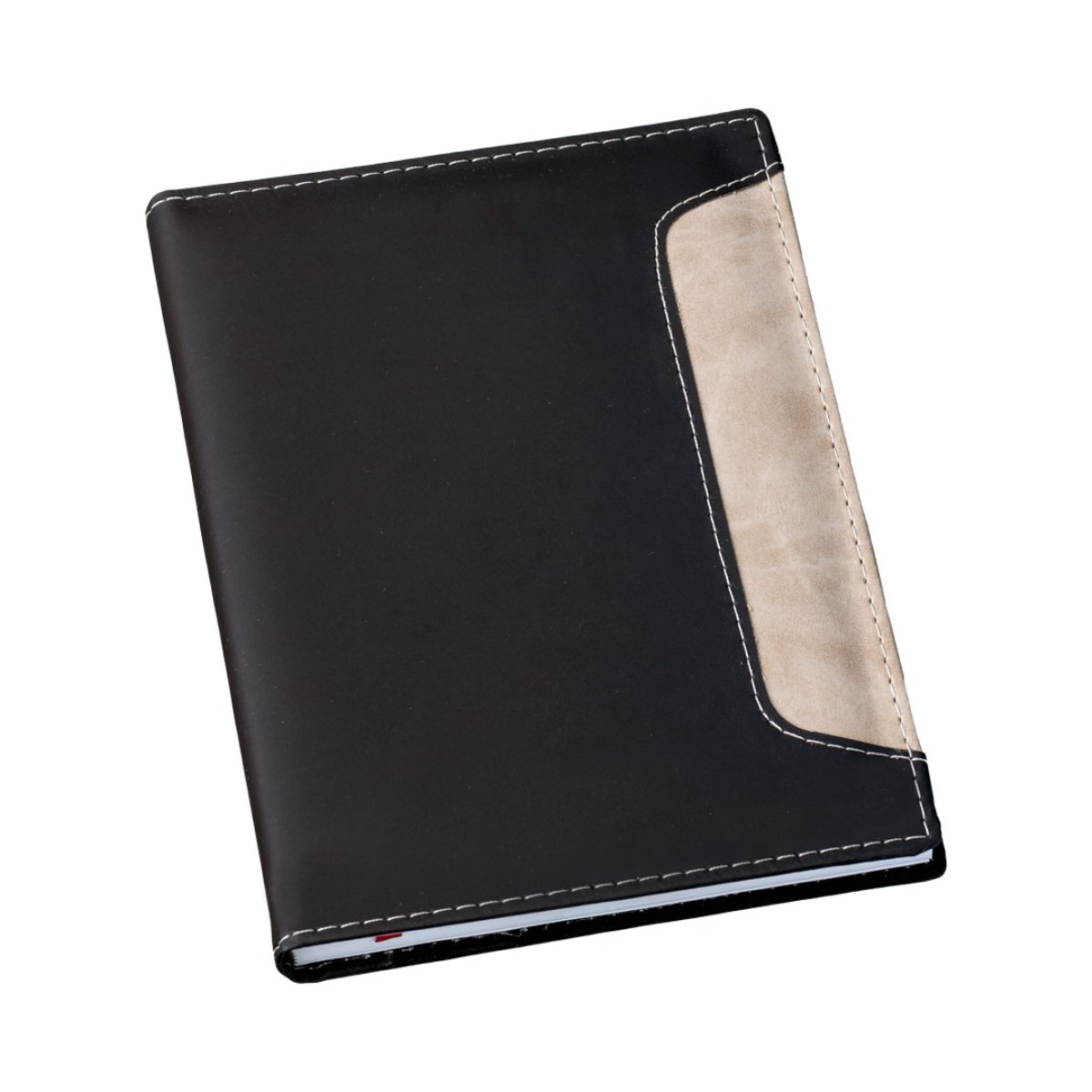 Agenda Estampada Preta Vertical