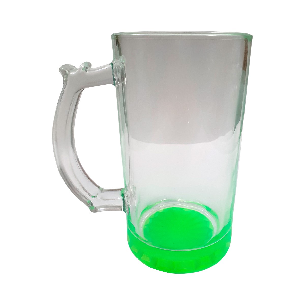 Caneca de Chopp de Vidro Cristal Fundo Verde