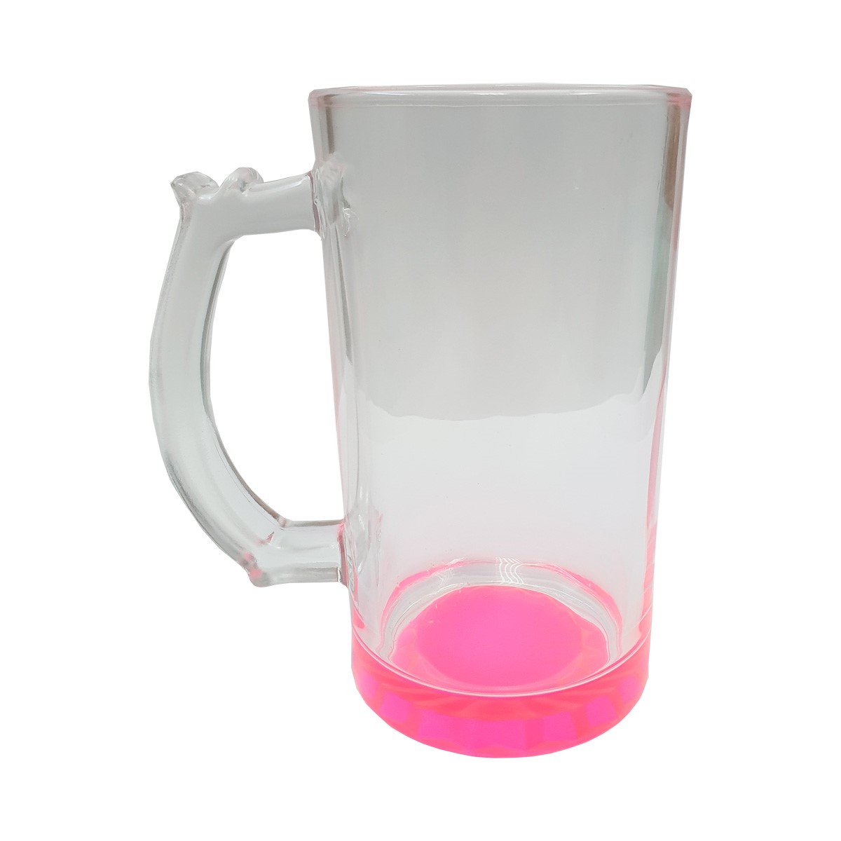 Caneca de Chopp de Vidro Cristal Fundo Pink