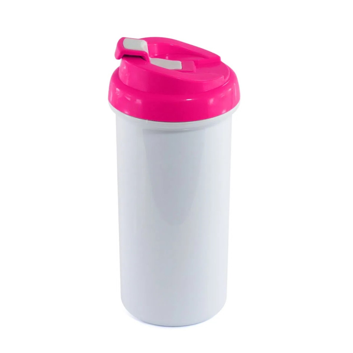 Squeeze de Polímero Branco Tampa Rosa