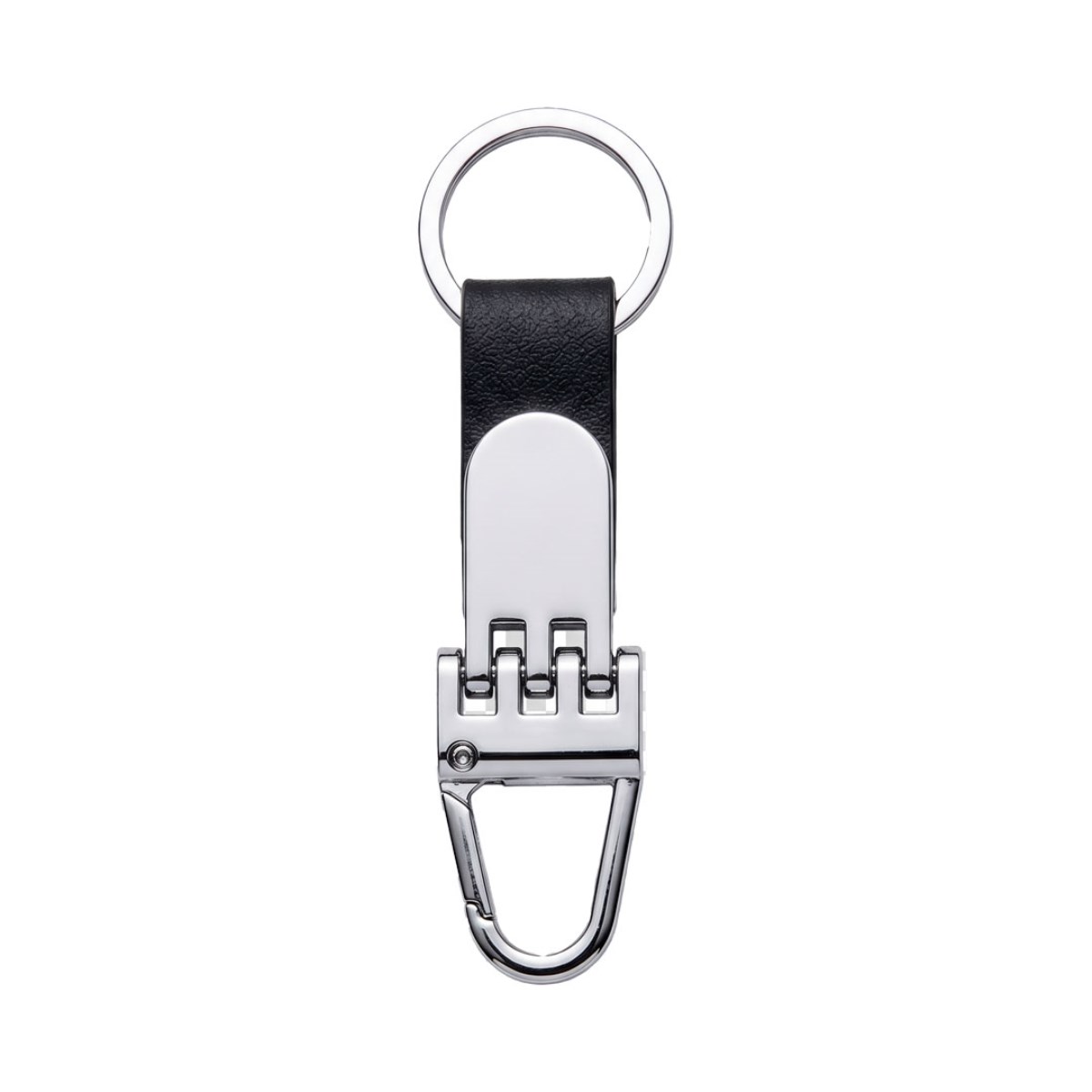 Chaveiro de Metal Executivo com Couro Sintético
