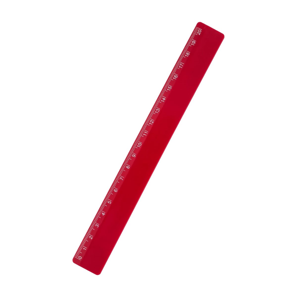 Régua Plástica Vermelha 20cm