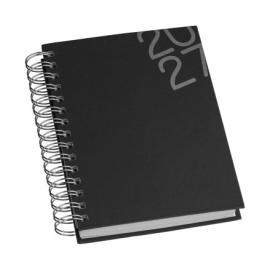 Agenda Wire-o Capa Premium Preta com Ano - LG3456