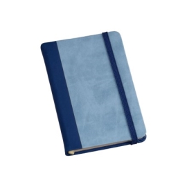 Caderneta Pequena tipo MOLESKINE capa com Recorte Azul Escuro | Azul Claro Sem Pauta - LG3706