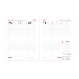 Miolo de Agenda Semanal - 34L Wire-o