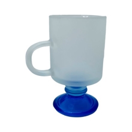 Taça de Vidro Jateada Fundo Azul Sublimática 350ml - LG3631 Azul