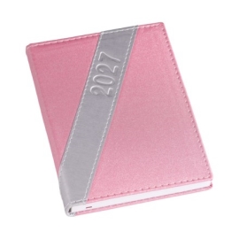 Agenda Metalizada Rosa com Prata - 185L