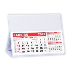 Calendário de Mesa Grande 100 Peças - 40L Branco
