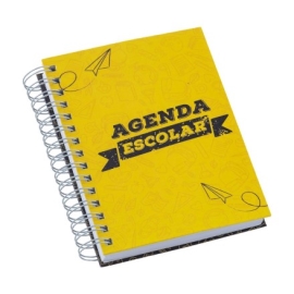 Agenda Escolar Capa Estampada Criativa Amarela - LG3503 Criativa Amarela