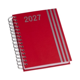 Agenda Wire-o Capa Premium com Faixa Vermelha com Ano - LG3464
