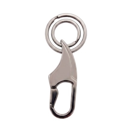 Chaveiro de Metal Executivo Mosquetão com Argola Dupla - C014