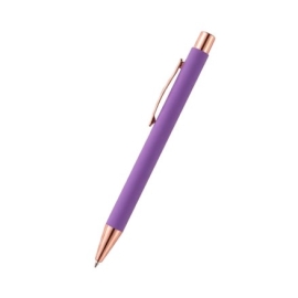 Caneta de Metal Roxa Esferográfica Retrátil 1.0mm - LG3820 Roxa