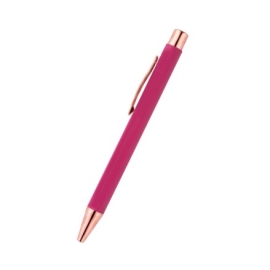 Caneta de Metal Pink Esferográfica Retrátil 1.0mm - LG3816 Pink