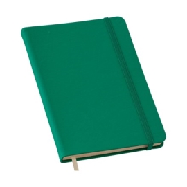 >Caderneta tipo MOLESKINE Verde com Pauta
