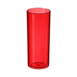 Copo Long Drink Vermelho Transparente - LG300 Vermelho
