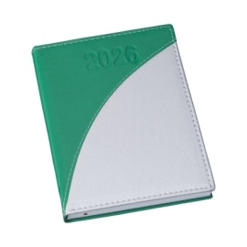 Agenda Metalizada Verde com Prata - 202L