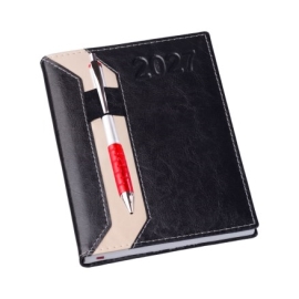 Agenda Clássica com Suporte de Caneta Preta - 205L