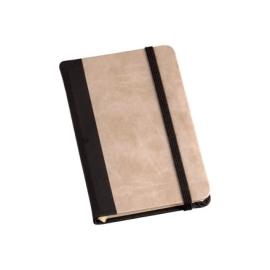 Caderneta Pequena tipo MOLESKINE capa com Recorte Reto Preto | Cinza  - LG3715