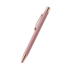 Caneta de Metal Rosé Esferográfica Retrátil 1.0mm - LG3819 Rosé