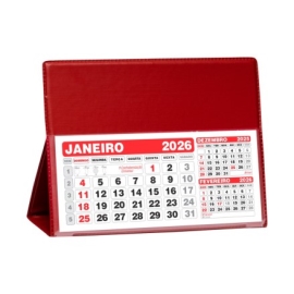Calendário de Mesa Grande 100 Peças - 40L Vermelho