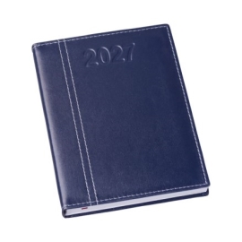 >Agenda Lisa Azul com Costura