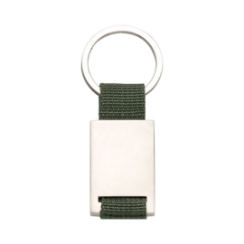 Chaveiro de Metal com Detalhe Colorido Cinza em Nylon  - 4489 Cinza