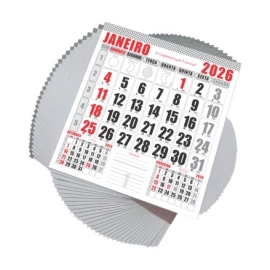 >Bloco Folhinha Comercial Pequena 100 jogos com 12 meses
