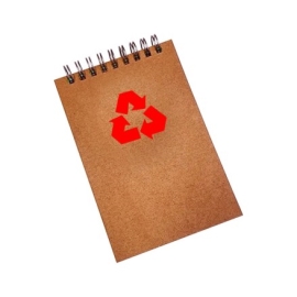 CADERNETA KRAFT ECOLÓGICA COM FUNDO VERMELHO - LG3811 VERMELHA