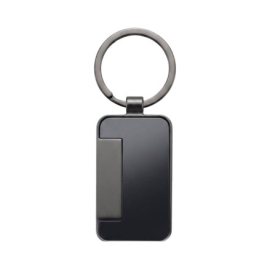 Chaveiro de Metal Executivo Retangular com Chapa Central e Acabamento Fosco - C011